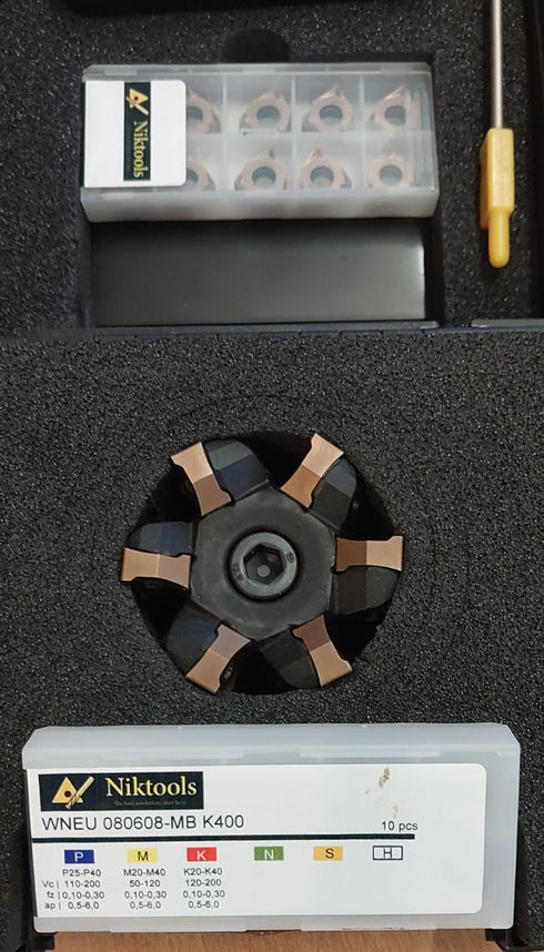 Face Milling Set with 20 Inserts